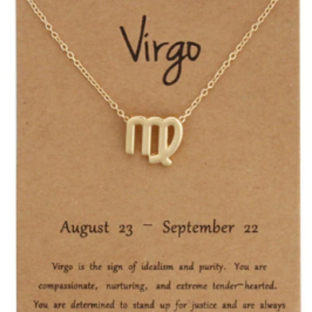 Virgo Zodiac Sign Horoscope Pendant